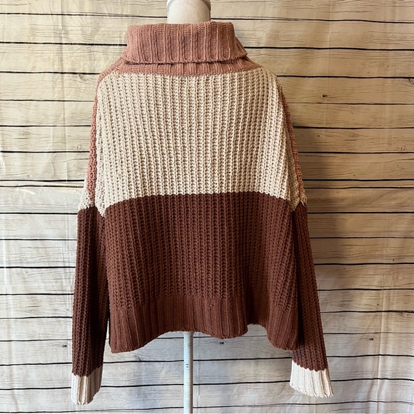 POL Canyon Rose Color Block Oversized Chenille Sweater Size Large - Picture 15 of 16